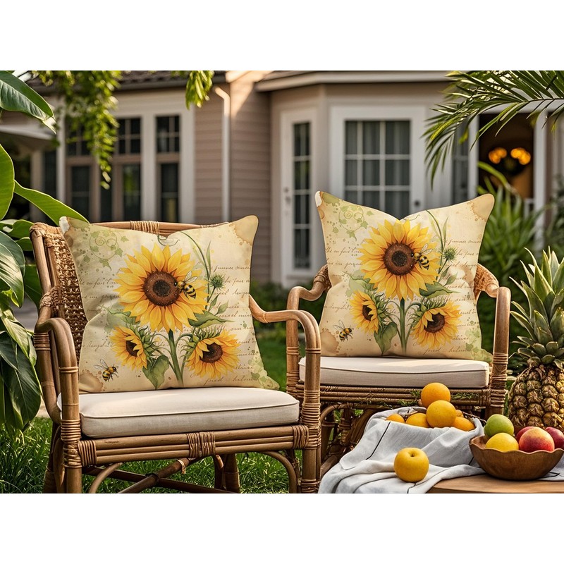 Doobicy Vintage Car Throw Pillow Covers 18x18 Set of 2