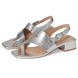 Naturalizer Women's 27 Edit Audra Sandal, Silver Leather, 7.5