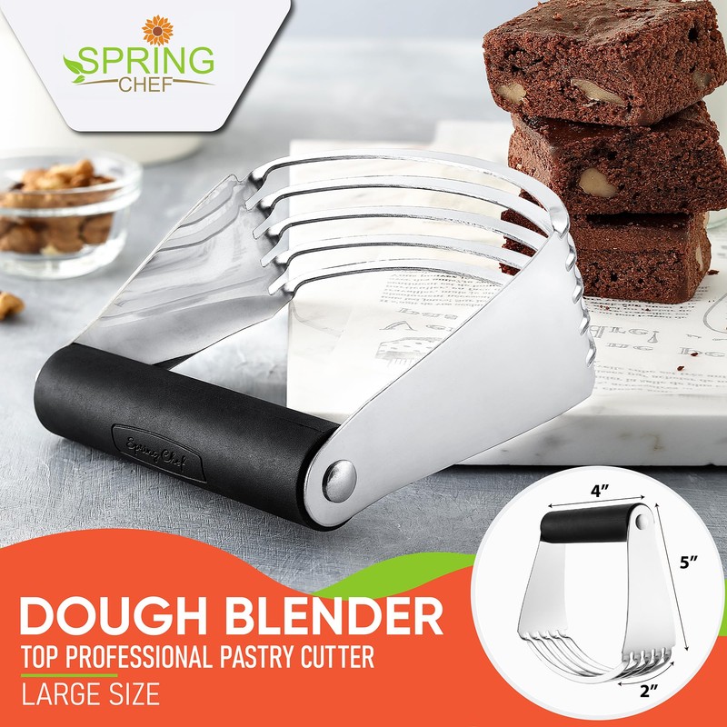 Spring Chef Dough Blender, Top Professional Pastry Cutter with Heavy