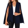 GAMISOTE Womens Cape Blazer Split Open Front Cloak Jacket Workwear