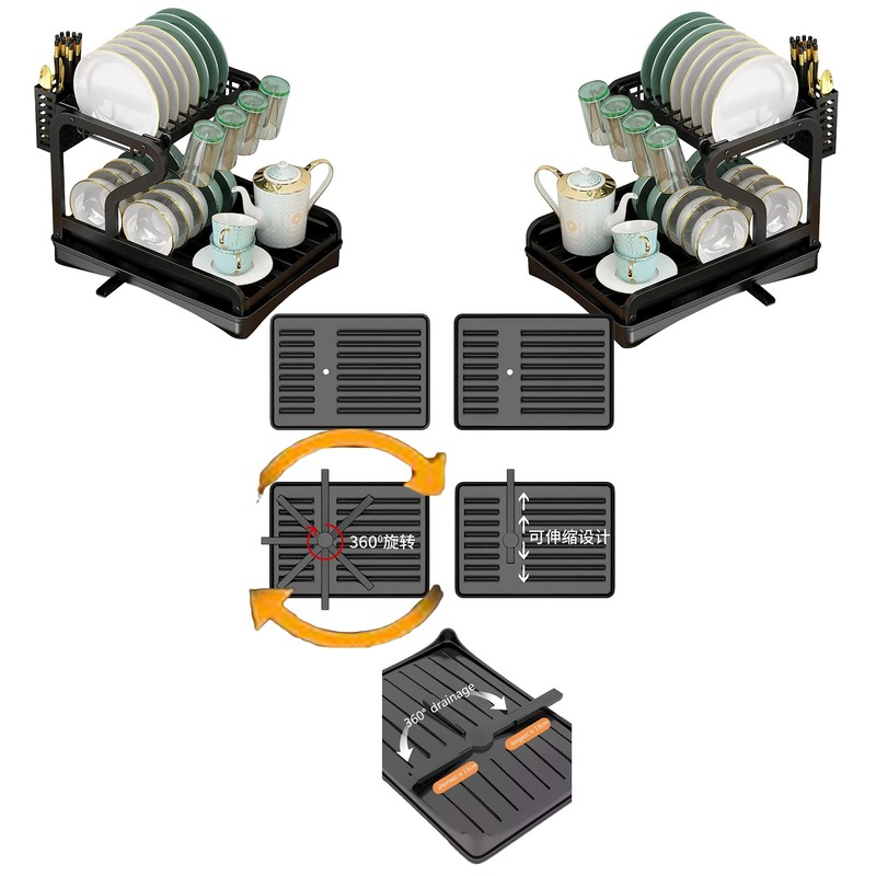 Chandler Side Sink Rack Kitchen Dish Rack Stainless Steel Ventilated