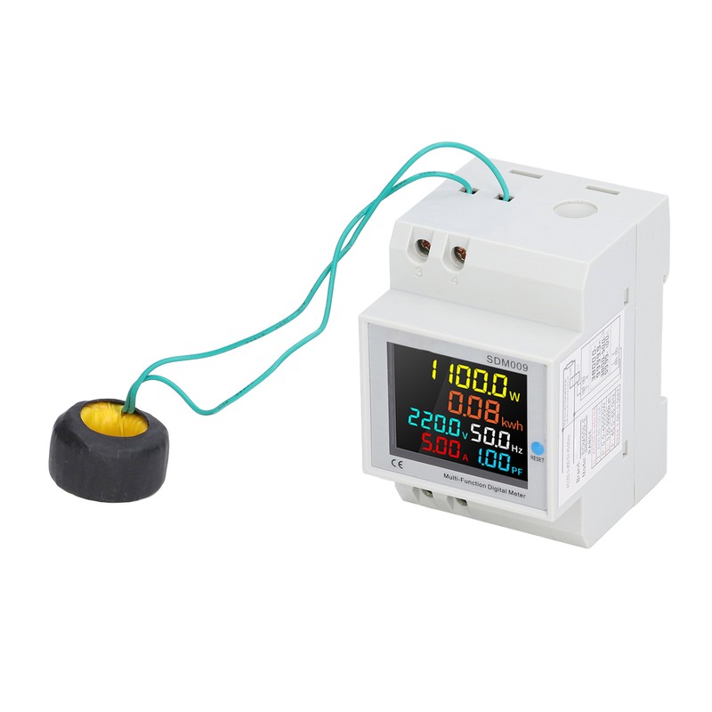 Single Phase Energy Meter Rail Frequency Power Factor Meters Multifunctional