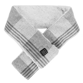 Electric Heated Scarf USB Smart Neckerchief Washable Warm Neck Gaiter for Men WomenGray Free Size