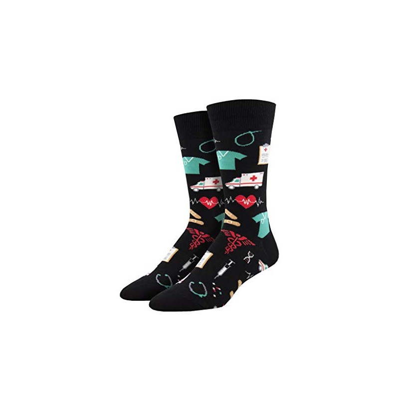 Socksmith Men's Healthcare Heroes Socks, black