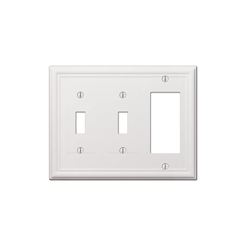 Amerelle 149TTRW Chelsea Wallplate, 2 Toggle / 1 Rocker, Steel,