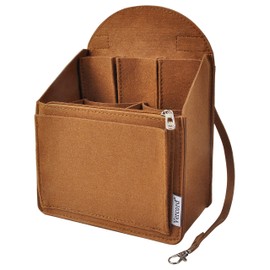 Vercord Felt Backpack Organizer Rucksack Insert Liner Inside Daypack Shoulder Bag Brown Small