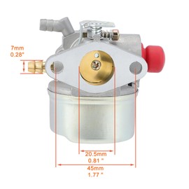 Hipa 640004 640025C Carburetor for Tecumseh OH195EA OHH55 OHH60 OHH50 OHH65 5.5HP 6HP 6.5HP Engine Lawn Mower Carb Kit Replace 640014 640025 640025B Tecumseh OHH OHV Series Parts 4 Cycle Carburetor