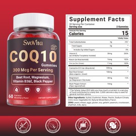 CoQ10 Gummies 300mg - Co Q 10 Supplement with Beet Root, Magnesium