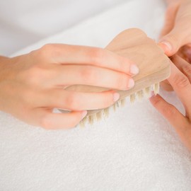 BIUDECO Wooden Nail Art Brush Nail Scrubbing Brush Fingernail Cleaning Brush for Manicure and Pedicure