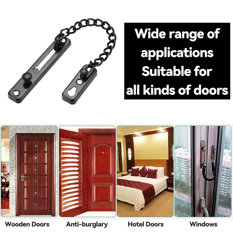 GIONAR Heavy Duty Door Security Chain Lock - Stainless Steel