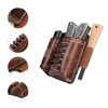Leather Multitool & Flashlight Holder EDC Organizer Belt-Mount for Camping