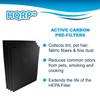 HQRP 4-Pack Pre-Cut Activated Carbon Filter Compatible with Honeywell HRF-A300