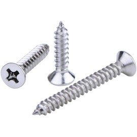 ANSIEDIO Screws Wood Screws Stainless Steel Screws Countersunk Screws Tapping Screws Universal Screw Full Thread M3 x 6 mm Pack of 100