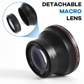 Lightdow 52MM 0.43x High-Definition Wide Angle + Macro Lens Attachment for Nikon D-Series and More - Enhance Your Photography Creativity (φ52mm)