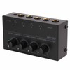 Headphone Amplifier 4 Channels Stereo Audio Amp Earphone Splitter 1/4in