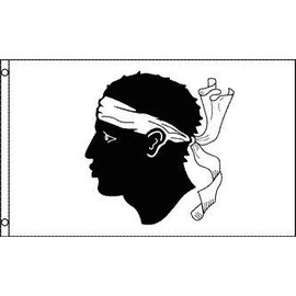 CORSICAN MOOR FLAG of CORSICA, 3'x5' French, France Moorish by Napolean