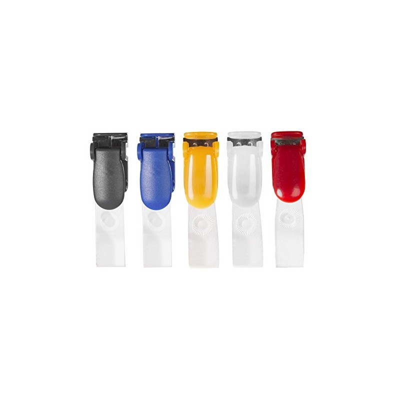 Karteo® ID Plastic Clip Clips Nylon Strap with Plastic Push