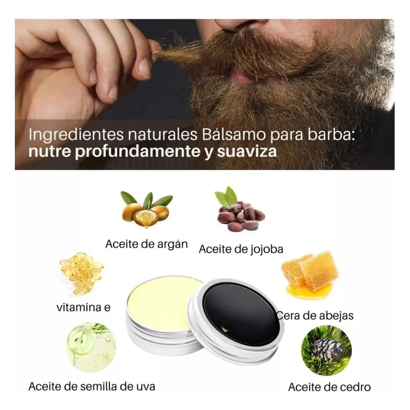 Kit Barba Cuidado Para Hombres, Herramientas De Aseo 5pcs
