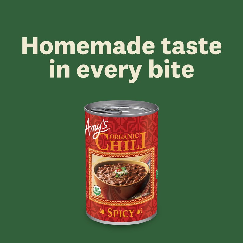 Amy's, Chili, Gluten Free, Vegetarian, Organic, Spicy, Jalapeño Pepper, 14.7