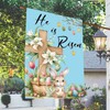 DECORLUXES He Is Risen Easter Flag Double Sided Outdoor Decoration,