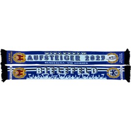 Generisch Bielefeld Scarf – Rise Scarf 2025 – (Knitted Scarf), Blue, White, Black