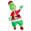 STEPINORLD Inflatable Costume Christmas Green Santa Blow Up Santa Outfit
