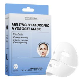 Mascarilla Facial De Hidrogel Fundente Con Ácido Hialurónico Hidratación Profunda Y Reafirmante, Piel De Cristal, Probada Por Dermatólogos, Cuidado...