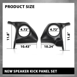 G-PLUS Speaker Kick Panel Set Compatible with Chevy Monte Carlo El Camino Malibu 1978-1988, Fit Pontiac Grand Prix/Oldsmobile Cutlass Supreme/Buick Regal 1978-1988 Black