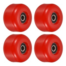 PATIKIL 4 pieces 54 mm longboard wheels with bearings ABEC-9 skateboard wheel road wheels for skateboards cruiser wheels replacement 85A red