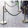 VIP Crowd Control Stanchion Black Braided Rope with 1.5" Diameter,