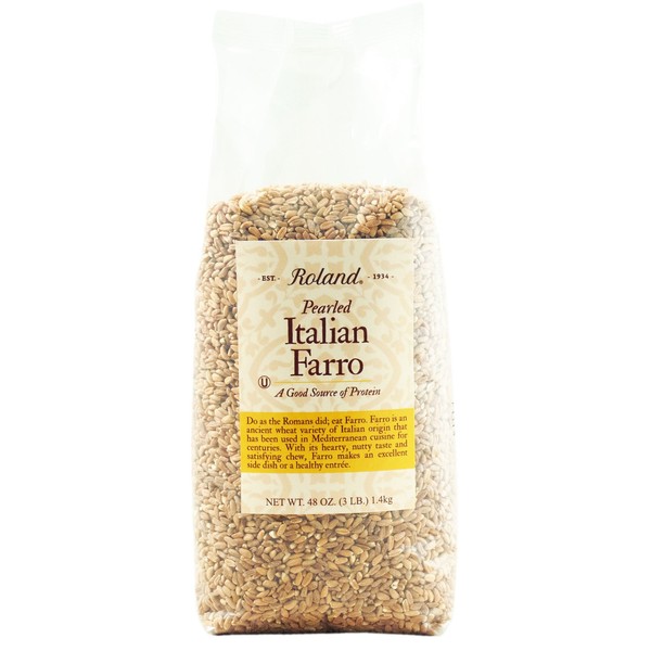 Roland Italian Farro, Pearled, 3 Pound (Pack of 4)