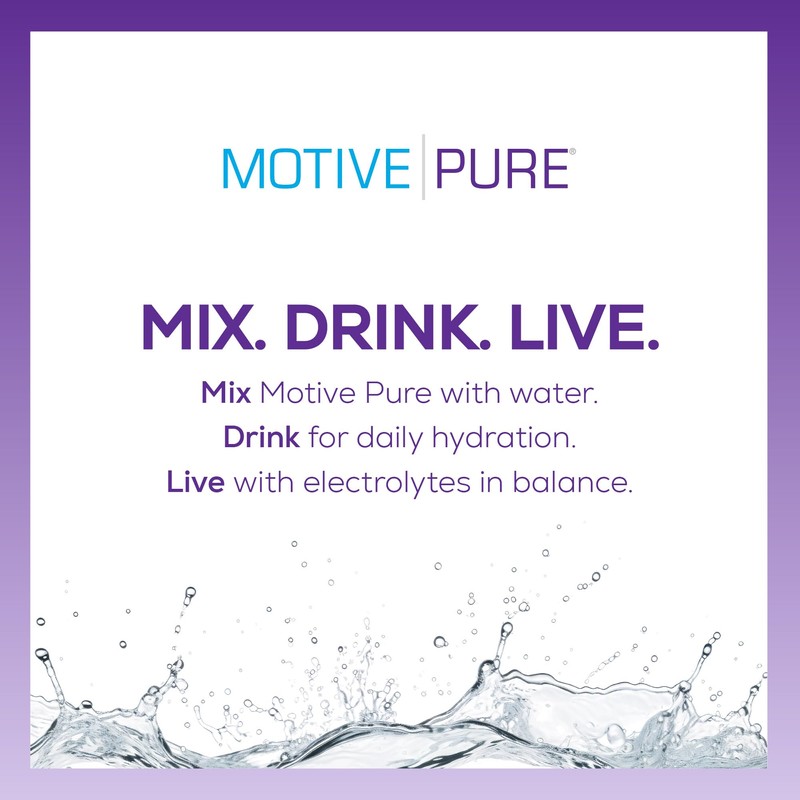 MOTIVE PURE Electrolyte Hydration, Grape, 1 oz Mini Bottle, 12-Pack