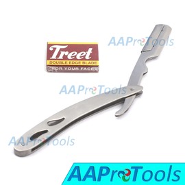 AAPROTOOLS PROFESSIONAL STRAIGHT EDGE RAZOR, DURABLE STAINLESS STEEL BLADE FOR CLOSE COMFORTABLE SHAVES, INCLUDES 20 BLADES A+ QUALITY