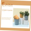 Sosoport 10sets Breathable Plastic Flowerpots with Tray Scalloped Design Nursery