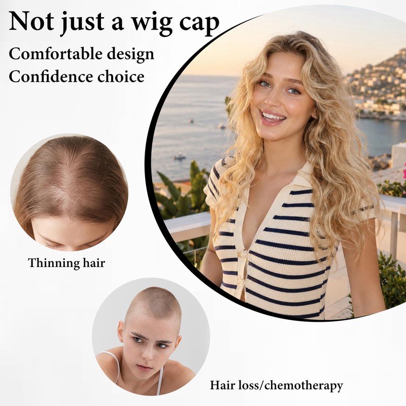4pcs Wig Grip Cap, Satin Lined Wig Cap