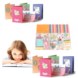 15 Multipack Complete Card Making Kit for Adults and Kids. Includes 15 Blank Cards, Envelops and Decorations. Art&Craft Card Supplies for All Occasions, Birthday Cards, Greeting Cards (Floral)