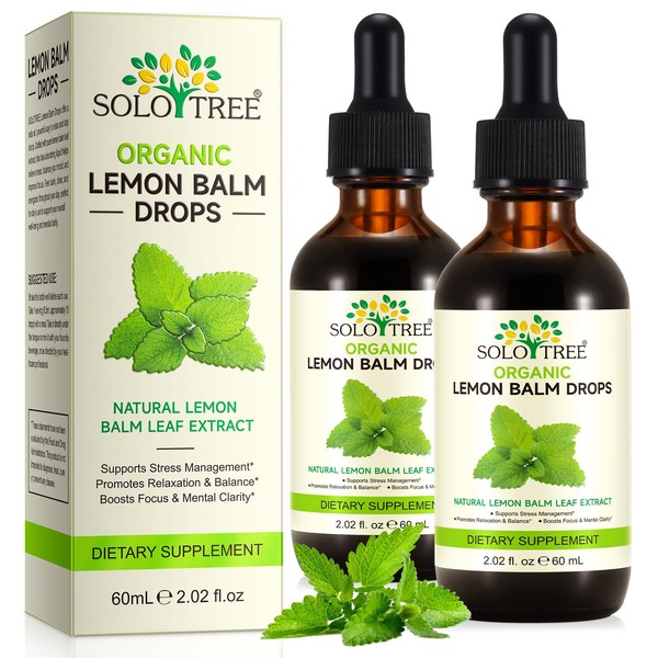 FBGVKJWI FBGVKJWI 2 Pack Organic Lemon Balm Leaf Extract Drops