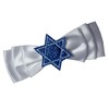 Funny Girl Designs White Satin Hanukkah Glitter Blue Star of
