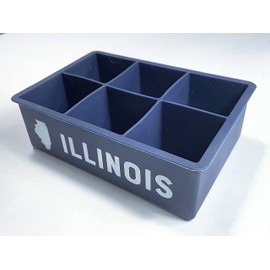 Home Ice Illinois Cocktail Ice Tray - Silicone Ice Mold - Makes 6 Large Ice Cubes…