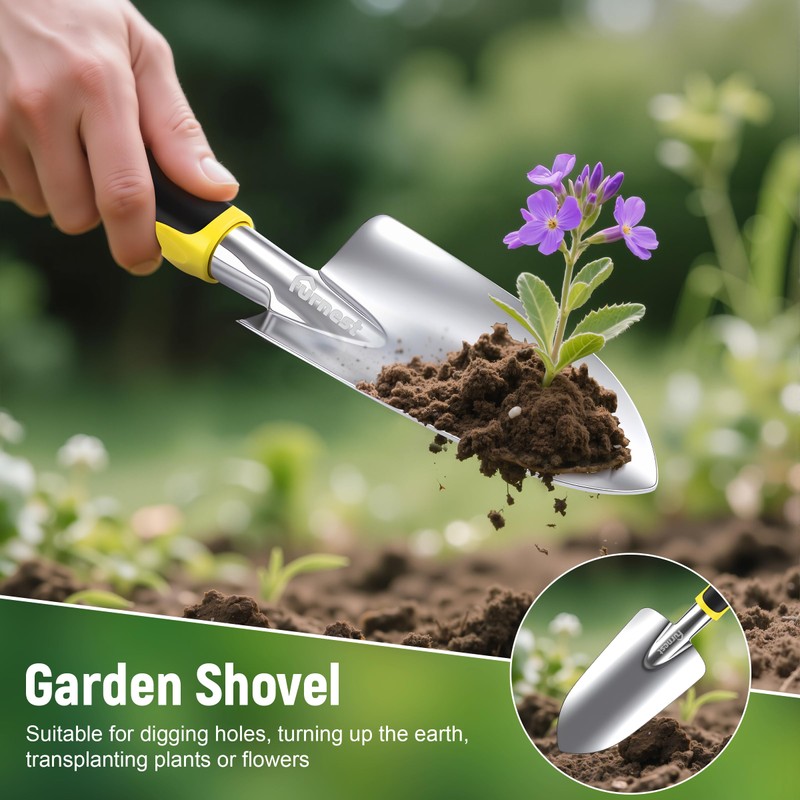 FurNest Garden Tool Set, 3 Pack Staines Steel Heavy Gardening