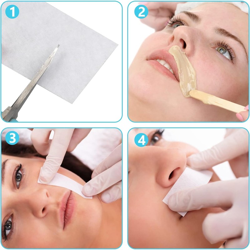 100 Wax Strips Papers Hair Removal Strips Legs Brazilian Wax