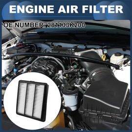 INFINAUTO Engine Air Filter No. 281133K200 for Hyundai Sonata 3.3L 2006-2010 Long-Term
