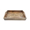 STORE INDYA Rustic Large Wooden Serving Tray Platter for Tea