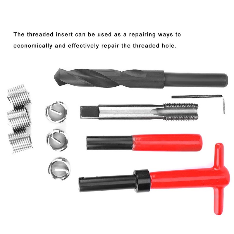 11Pcs M16x1.5 Thread Repair Kit Stainless Steel Drill Helicoil Repair