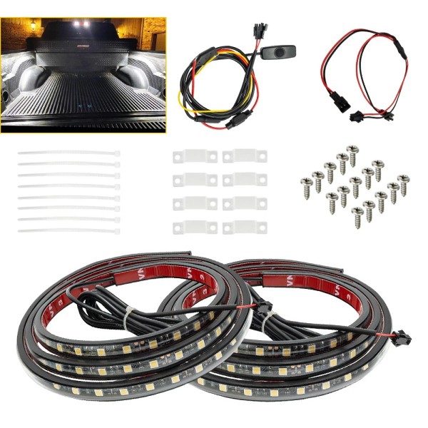 Unbranded 2X 60" LED Super White Bar Bed Truck Cargo