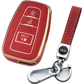 Tautrophen Key Fob Cover Compatible with Toyota 4Runner 2016-2024 RAV4 Camry Prius Prado Smart Key