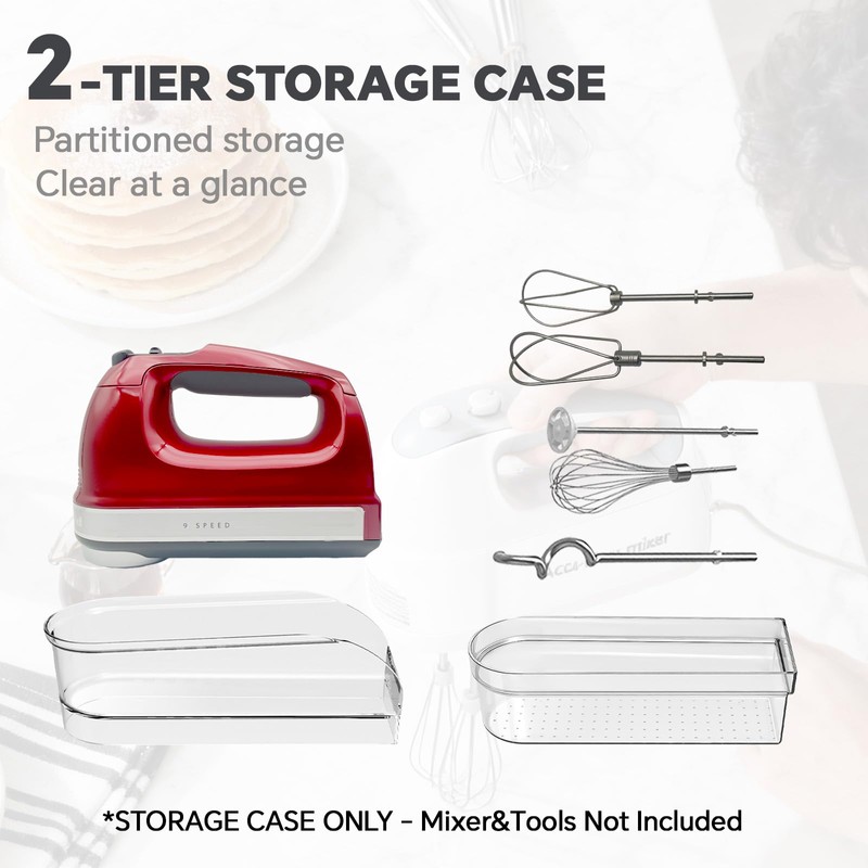Hand Mixer Storage Case for KitchenAid KHM5/KHM6/KHM7/KHM9 Series Ultra Power