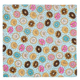 Bandanna Donuts Iced with Sprinkles ~ Wearable Art 100% Cotton - Scarf