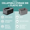 CleverMade Collapsible Storage Bins with Lids - Obsidian 3-Pack 32L