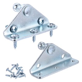 sourcing map 10MM Ball Stud Mounting Bracket, 2PCS Gas Struts Mounting Bracket and 10PCS Screws, Stainless Steel Gas Spring Lift Strut Bracket